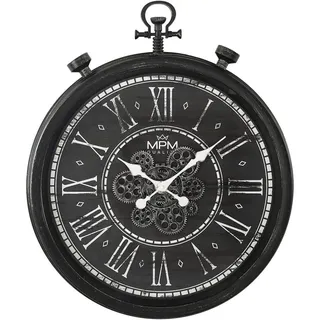 Designové plastové hodiny s ozubeným soukolím Vintage Timekeeper E01.4326.90 - Braun