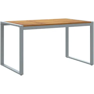 vidaXL Gartentisch 140 x 80 x 75 cm Grau