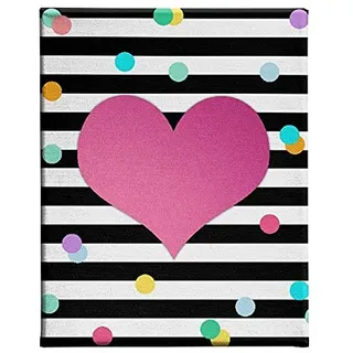 Homemania Bild Herz – Liebe – für Wohnzimmer und Schlafzimmer – Mehrfarbig aus Polyester, Holz, 45 x 3 x 70 cm – HM20KNV45x70-121