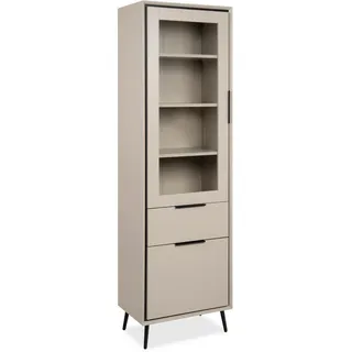 Finori Vitrine Arona 60 x 200 x 38 cm Sand/Schwarz