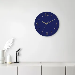 Leonique Wanduhr »Aurum« wahlweise mit Quarz- oder Funkuhrwerk, lautlos ohne Tickgeräusche, blau