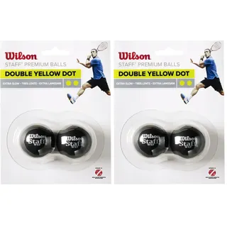 Wilson Squash-Ball, Staff, 2 Stück, Gelb II, Schwarz, WRT617600 (Packung mit 2)