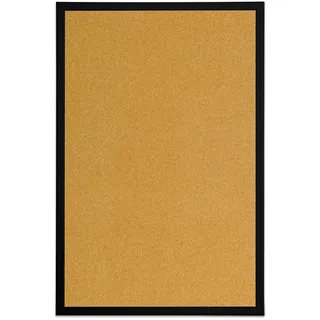 Bi-Office Kork Pinnwand, Korktafel mit Schwarzem MDF Rahmen, 40 x 30 cm
