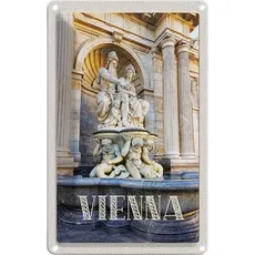 Blechschild 20x30 cm - Wien Österreich Skultur Mittelalter