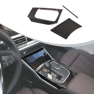 DIYUCAR - Dekorative Verkleidung für die Mittelkonsole des Autos, in Karbonfaser, ABS-Kunststoff, für G20 G28 325 3er Serie 2019 2020 mit Linkslenkung
