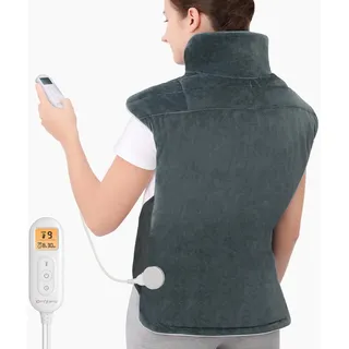 Comfytemp gewichtetes Heizkissen für Rücken Schulter Nacken mit 9 Wärmestufen 0,5-9h Abschaltautomatik, 1,1 kg Rückenwärmer Nackenwärmer Wärmekissen Geschenke für Mütter, Frauen, Mama, Papa