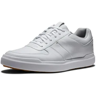 Footjoy Contour Casual Golfschuh für Herren, Weiß, Weiß, Grau, 40.5 EU