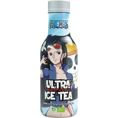 ULTRA ICE TEA Bio Eistee - Veganer Früchtetee mit dem One Piece Charakter Robin - Fruchtiger Hibiskusblütengeschmack – 1 x 500 ml Einweg