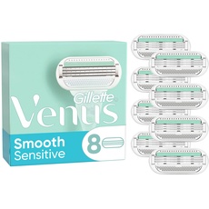 Gillette Venus Smooth Sensitive Rasierklingen Damen, 8 Ersatzklingen für Damenrasierer mit 3-fach Klinge