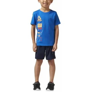 Reebok Essentials Logo Kurzarm-set - Awesome Blue - 5 Jahre