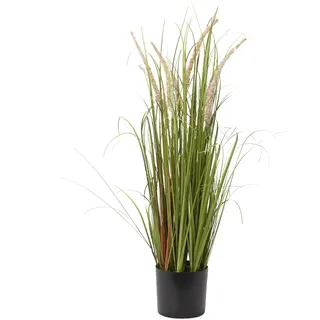 Kunstgras Dekogras Hoch, Künstliches Pflanzen groß Wie Echt, Fuchsschwanzgras, Höhe: 70 cm Kunstgras Gras Gräser Grasarrangement Kunstpflanze künstliche Pflanze Büro Deko Plastikpflanzen, Weiß