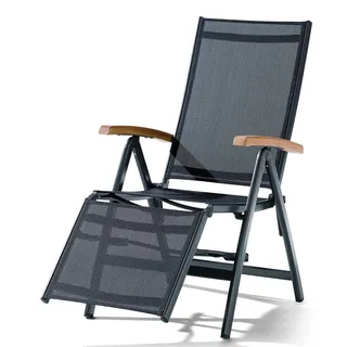 Sieger Cadiz Relaxliege 95 x 62 x 109 cm Eisengrau/Grau
