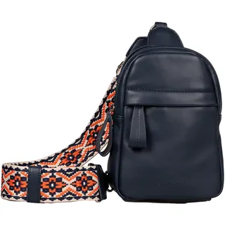 Tom Tailor Palina Damen Shopper Umhängetasche Reißverschluss Groß Blau