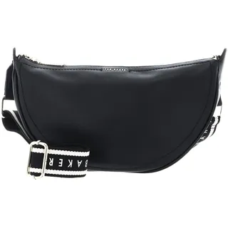 Ted Baker Leder Umhängetasche Lorreen Webbing Leather Half Moon Crossbody Bag Black schwarz - Schwarz