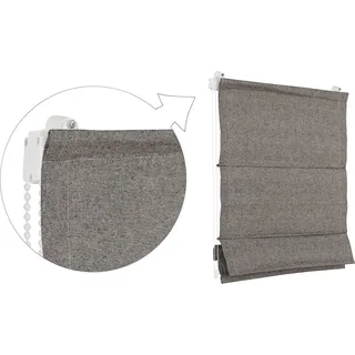 Raffrollo Faltrollo 120x175 cm Anthrazit Jalousie Premium - Grau