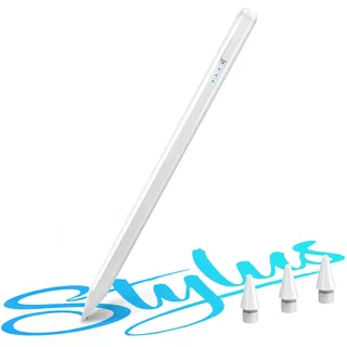 YISH Stylus Stift für iPad 2018-2025: Pencil 2. Generation mit Magnetische Befestigung, Palm Rejection und Neigungserkennung – Kompatibel mit iPad 6‐11, Pro M4/11/12.9"/13′′, Air 3/4/5/M2/M3, Mini 5/6