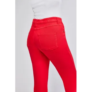 7/8-Jeans WONDERJEANS, Damen, Gr. 42, Länge 26, rot, Denim/Jeans, Obermaterial: 88% Baumwolle, 10% Polyester, 2% Elasthan, straight fit 7/8-Länge, Jeans 7/8-Jeans, Figurschmeichelnder WonderStretch