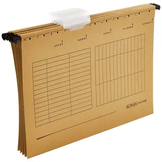 Herlitz Hängemappe A4 UniReg 5er Packung, 230 g/qm braun