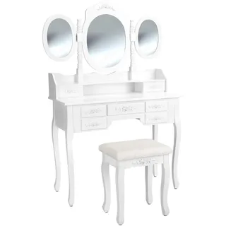 Tectake tectake® Schminktisch 90 x 40 x 145 cm