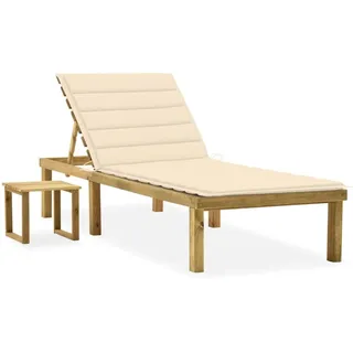 vidaXL Sonnenliege 71 x 30 x 20 cm Weiß