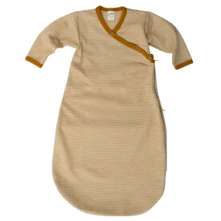 Lilano, Wickelsack Ringel, 70% Wolle (kbT), 30% Seide, 210 gr./m2 (Curry/Natur, 62-68)