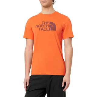 The North Face Men’s S/S Easy Tee T-Shirt Herren Crimson ORANGE/Alpine P Größe S