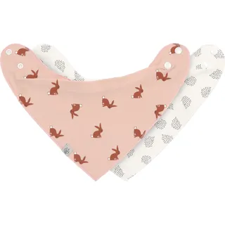 LÄSSIG Dreieckstuch »Little Forest, Bandana, Hase«, für Babys; PETA-approved vegan, rosa