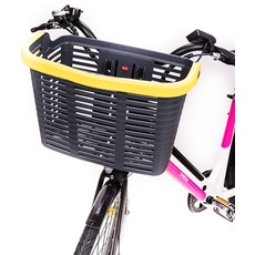 Bild Unisex – Erwachsene Fahrradkorb, Schwarz und Gelb, Einheitsgröße