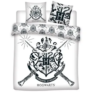 Aymax Bettwäsche Harry Potter für 2 Personen, Bettbezug für Doppelbett, 240 x 220 cm + 2 Kopfkissenbezüge 65 x 65 cm, Polyester-Baumwolle
