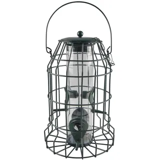 Windhager Vogelfuttersilo mit Räuberschutz, Vogelhaus, Futterhaus für Vögel, Vogelhäuschen, Vogelfutterstation zum Aufhängen, Vogel-Silo, 06514, Anthrazit