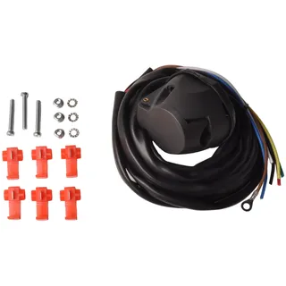 ProPlus 343505 Steckose 7 polig mit Kabelsatz vorgefertigt mit 1,5 Meter Kabel für Wohnwagen Anhänger Anhängerkupplung