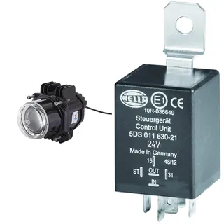 Hella 1LL 010 820-031 DE/LED-Hauptscheinwerfer - 90mm Performance Bi-LED L70-12/24V + 9AH 169 580-011 Rahmen, Hauptscheinwerfer
