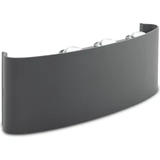 Grafner UP and DOWN Aluminium Wandlampe mit 8 Watt LED-Leuchtmittel, schwarz, 8 x 1 Watt SMD LED, IP54, für außen und innen, KEIN ROST – Pulverbeschichtung, oben unten Wandleuchte Lampe Außen rund