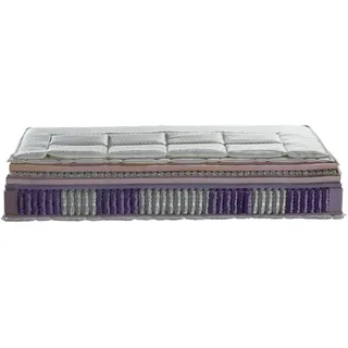 Novel Boxspringmatratze , Grau, Weiß , Textil , H4 , 7-Zonen , Höhe ca. 18 cm , Füllung: Polyester , 200x200 cm , Oeko-Tex® Standard 100 , Ober- und Unterseite versteppt, optimale Belüftung, Tragegriffe, atmungsaktiv, alternative Größen erhältlich , Schlafzimmer, Matratzen