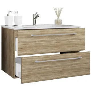 VCM Badmöbel-Set Badinos 2-tlg. Braun