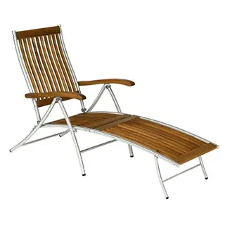 Gardissimo SAIGON Edelstahl Deckchair Akazienholz 7-fach verstellbar