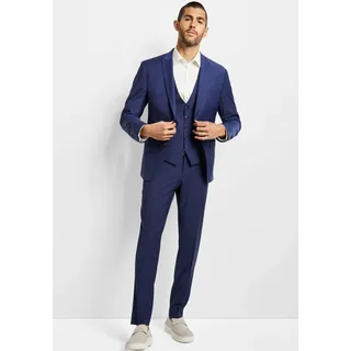 Anzug CINQUE "CICASTELLO", Herren, Gr. 48, N-Gr, blau, Web, Obermaterial: 53% Polyester, 43% Schurwolle, 4% Elasthan, unifarben, Basic, Anzüge Anzug, mit Powerstretch