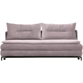 Novel Schlafsofa , Rosa , Metall , Füllung: Schaumstoff , 208x73x92 cm , Stoffauswahl, Schlafen auf Sitzhöhe , Wohnzimmer, Sofas & Couches, Schlafsofas, Sonstige Schlafsofas