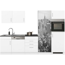 Bild von MÖBEL Küchenzeile »Paris«, ohne E-Geräte, Breite 290 cm, weiß