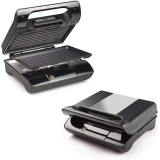 Wintem Waffel- und Sandwich-Maker mit Antihaftbeschichtung aus Edelstahl - Leistung 800 W und Funktionen von Grill, Waffeln und Käse auf dem Grill - Abmessungen 22,6 x 23,6 x 10,8 cm - austauschbare