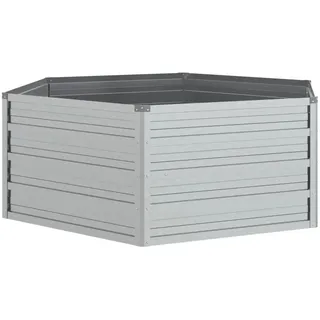 vidaXL Garten-Hochbeet 129 x 45 x 45 cm Silber