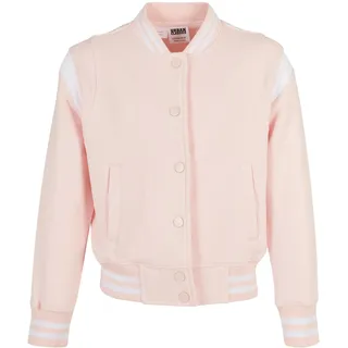 Urban Classics Damen Girls Inset College Sweat Jacket pink/White, 146/152