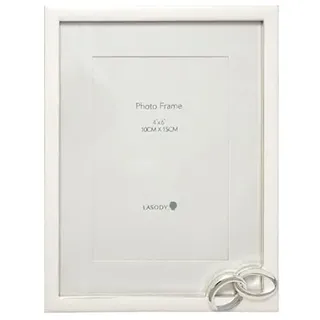 DRW Bilderrahmen für Hochzeiten, Metall, silberfarben, für Fotos, 10 x 15 cm