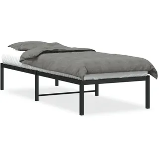 vidaXL Bettgestell Metall Schwarz 80x200 cm - Schwarz