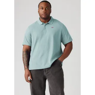 Poloshirt LEVI'S PLUS "BIG O.G. BATWING POLO", Herren, Gr. 4XL (72/74), beige (stone blau), Piqué, Obermaterial: 100% Baumwolle, normal, ohne Ausschnitt, Bündchen, Shirts Poloshirt
