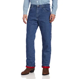 Wrangler Herren Thermojeans, groß und hoch, Woodland - Blau - 44W / 34L