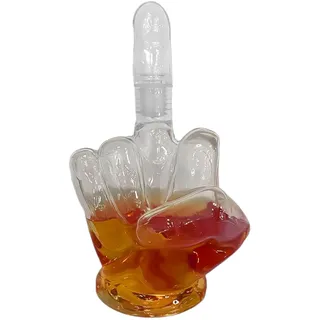 Mad Monkey Whiskey Geschenke für Männer, Mittelfinger Deko, Whisky Karaffe, Glaskaraffe mit 750 Milliliter Füllvolumen