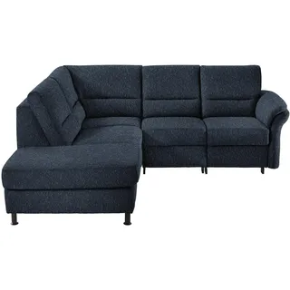 Beldomo System Ecksofa , Dunkelblau , Textil , Ottomane links, L-Form , 227x203 cm , Typenauswahl, Fußauswahl, Stoffauswahl, seitenverkehrt erhältlich, Hocker erhältlich, Rücken echt, individuell planbar , Wohnzimmer, Sofas & Couches, Wohnlandschaften, Ecksofas