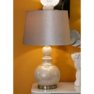 Dmora Tischlampe Donau Weiß Fassung e48 Lampenschirm