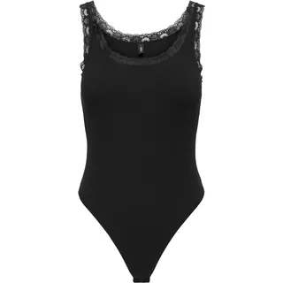 ONLY Body "ONLVINI S/L LACE BODYSUIT RS JRS" Baumwollmischung, Spitze, schwarz